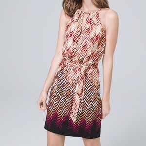 WHBM Metallic Chevron Blouson Dress